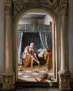 Jan Steen A Woman at her Toilet (mk25) oil on canvas